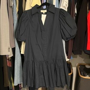 Elegant navy Puff Sleeve Dress BRAND NEW WITH TAGS PINCH boutique dress